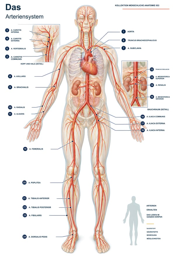 Das arterielle Gefäßsystem – deutsche Ausgabe