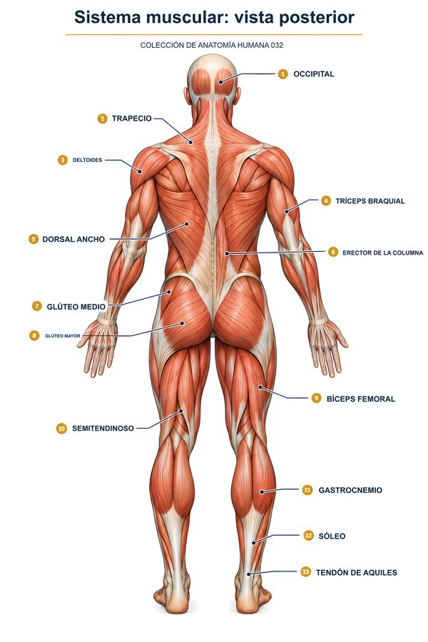 Sistema muscular: vista posterior