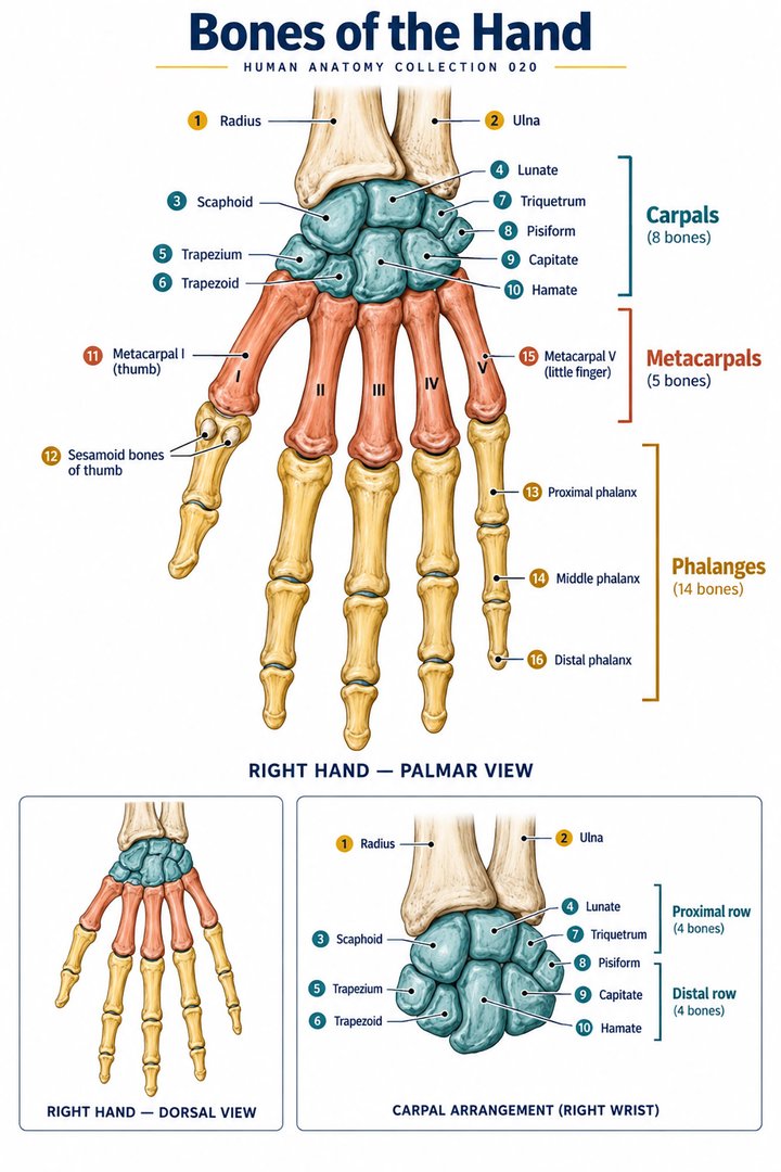 ANATOMY 020 — Bones of the Hand