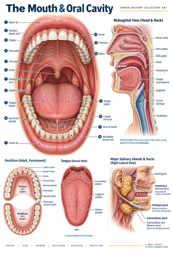 ANATOMY 087 — The Mouth & Oral Cavity
