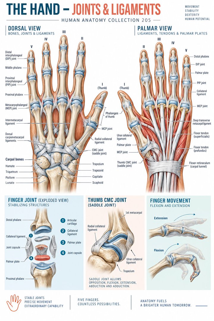 ANATOMY 205 — The Hand Joints & Ligaments