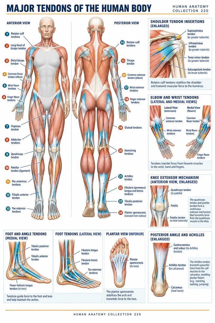 ANATOMY 220 — Major Tendons of the Human Body