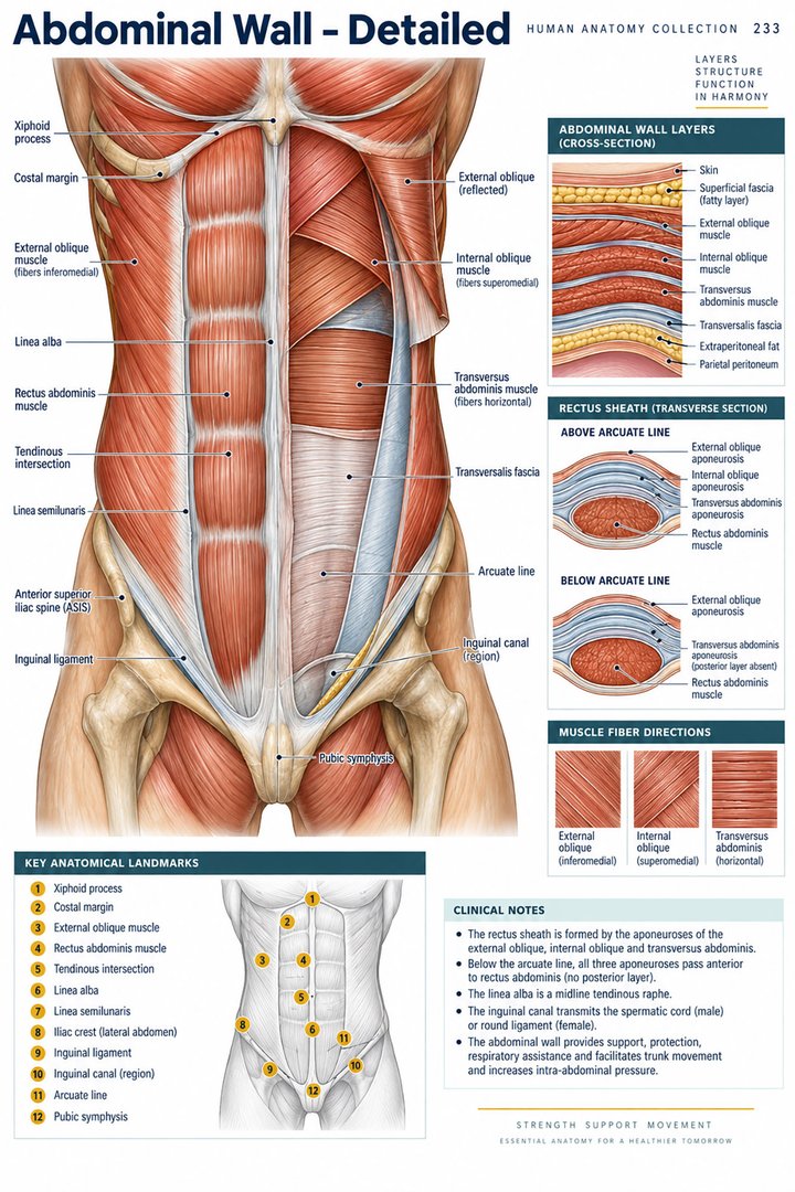ANATOMY 233 — Abdominal Wall Detailed