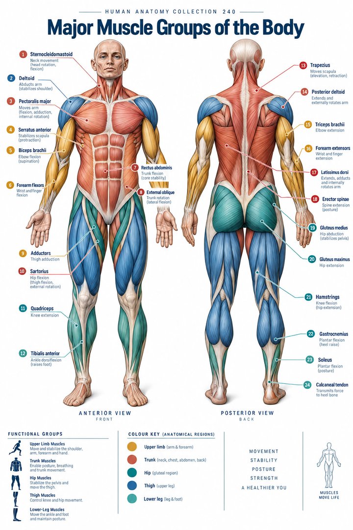 Major Muscle Groups of the Body