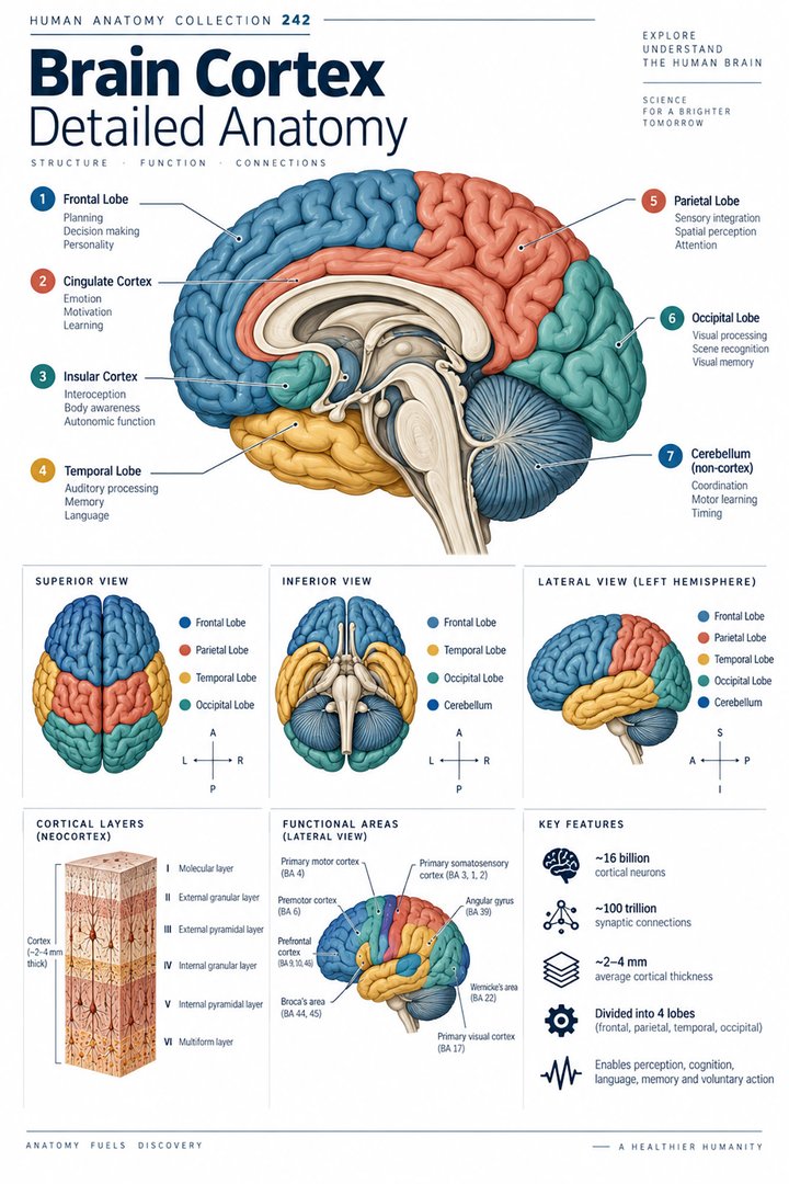 ANATOMY 242 — Brain Cortex Detailed Anatomy