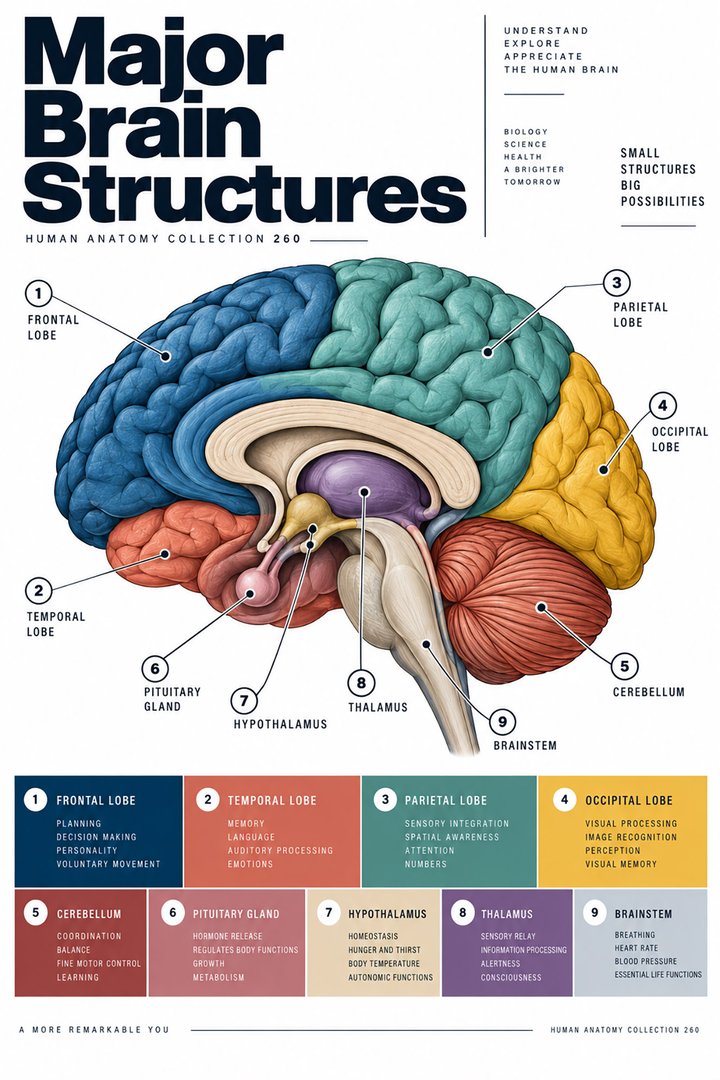 ANATOMY 260 — Major Brain Structures